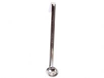 One piece stainless steel 1/2 Oz. measuring ladle. Made in India.Thickness: 0.9 mmWeight: 50 gmsLength: 11.5 inches