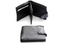 Genuine Leather Bi-fold men wallet. RFID Secure.Card Slots-12, Coin Slot-1, Bill Compartment-2, Zipper-1, Button Closure, Sheep Leather.