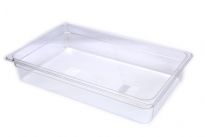 Clear Polycarbonate Full size 4 inches deep Food Pan. NSF