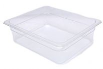 Clear Polycarbonate 1/2 size 4 inches deep food pan. NSF