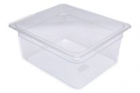 Clear Polycarbonate 1/2 size food pan. NSF