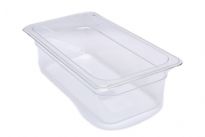 Clear Polycarbonate 1/3 size 4 inches deep food pan. NSF