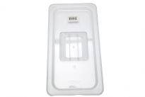 Clear Polycarbonate 1/3 size food pan solid cover. NSF