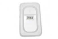 Clear Polycarbonate 1/9 size solid food pan cover. NSF