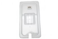 Clear Polycarbonate 1/3 size food pan Notched cover. NSF