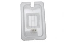 Clear Polucarbonate 1/4 size notched food pan cover. NSF