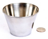 Stainless steel 9 cm round sauce cup. Made in India. - Ramekin