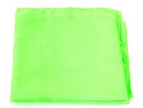 100% polyester solid color scarf in Green color. Hand washable. Made in India. Size is 72x40 inches approximately.