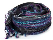 100% viscose/Lurex open weave scarf