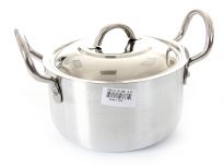 Aluminum 6.75 inches stock pot with Stainless Steel Lid.