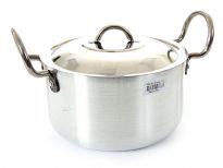 Aluminum Stock Pot with Stainless Steel Lid 7.25 inches -3.25 Qrt.