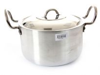 Aluminum Stock Pot with Stainless Steel Lid 8.25 inches - 4.75 Qrt.