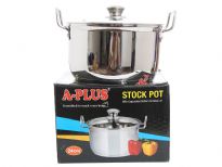 Stainless Steel Stock Pot with Capsulated Bottom & Glass Lid