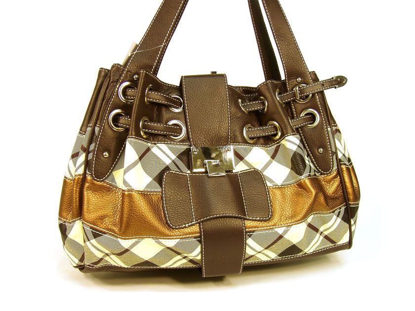 Wholesale Handbags #ac-2019-br Designer Inspired Printed Cross Checker Handbag
