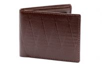 Carry your money in style. This is a genuine leather bifold double bill mens wallet. This wallet features 6 credit card slots, 1 ID window, one snap lock pocket for coins and such, and the usual slip pockets. As this is genuine leather, please be aware that there will be some small creases and nicks in the leather but the wallet are all brand new. 
