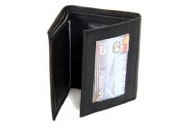 Carry your money in style. This is a genuine leather Tri-fold double bill mens wallet. This wallet is hand-crafted with high quality trimming. The leather is very soft to the touch. As this is genuine leather, please be aware that there will be some small creases and nicks in the leather but the wallet are all brand new. 