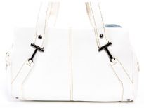 Faux Leather Double Handle Fashion Handbag