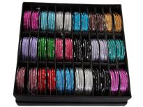 Sets of 7 pieces Aluminum Bangles, Box contains 36 sets - 18 colors 2 sets each