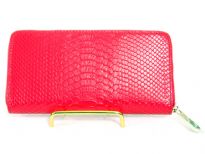 Genuine Leather all round zipper ladies wallet