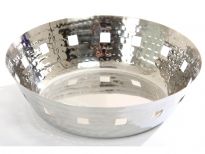 Hammered Stainless Steel Bread Basket