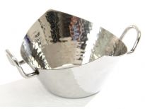 Hammered Stainless Steel Bread Basket