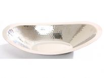 Hammered Stainless Steel Oval Dish