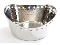 Hammered Stainless Steel Bread Basket