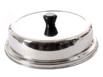 Stainless Steel Basting Cover with Bakelite knob.