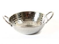 Stainless Steel Balti Dish - Hammered by Hand