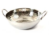 Stainless Steel Balti Dish - Hammered by Hand