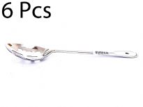 11-Inch Slotted Basting Spoon with Stainless Steel Handle, is a necessary item for any kitchen. Due to its 18-8 stainless steel construction the handle is extremely durable. This basting spoon has a holed end for hanging.