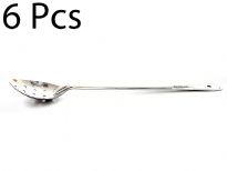 15-Inch Basting Spoon with Stainless Steel Handle, is a necessary item for any kitchen. Due to its 18-8 stainless steel construction the handle is extremely durable. This basting spoon has a holed end for hanging.
