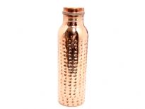 Hammered Copper Water Bottle (Light)