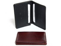 Carry your money in style. This is a genuine leather RFID Blocking credit card wallet. This wallet has slots only for credit cards or ID. No pockets for billfolds. As this is genuine leather, please be aware that there will be some small creases and nicks in the leather but the wallet are all brand new. 