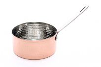 Hammered Stainless Steel copper plated sauce pan dish