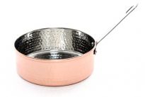 Hammered Stainless Steel copper plated sauce pan dish