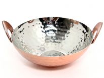 Hammered Stainless Steel Copper plated mini Kadai