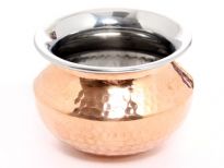 Hammered Copper & Stainless Steel Matka Lotta