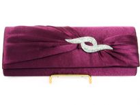 Satin Evening Bag, metal shoulder chain included