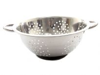 Stainless Steel 26 cm Colander. Hand Buffed and Hand Polished. Made in India