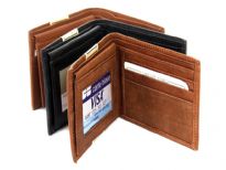 Genuine Leather Men Bi-fold Wallet