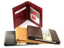 Bifold double bill leather mens wallet. This wallet has 6 slots for various credit cards, and ID cards. As this is genuine leather, please be aware that there will be some small creases and nicks in the leather but the wallet are all brand new.