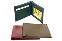 Carry your money in style. This is a genuine leather bifold double bill wallet. As this is genuine leather, please be aware that there will be some small creases and nicks in the leather but the wallet are all brand new. 