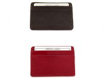 Carry your credit cards in style. This is a genuine leather slim design credit card holder. Slip pocket can hold ID. As this is genuine leather, please be aware that there will be some small creases and nicks in the leather but the wallet are all brand new.