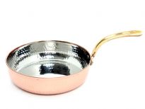 Hammered Stainless Steel copper plated Fry Pan Dish
