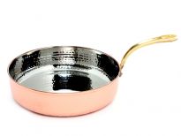 Hammered Stainless Steel Copper Plated Fry Pan Dish