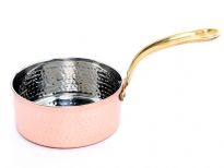 Hammered Stainless Steel Copper Plated Sauce Pan Dish