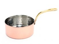 Hammered Stainless Steel Copper Plated Sauce Pan Dish