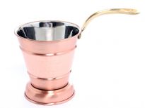 Copper Plated Bucket with Brass Handle