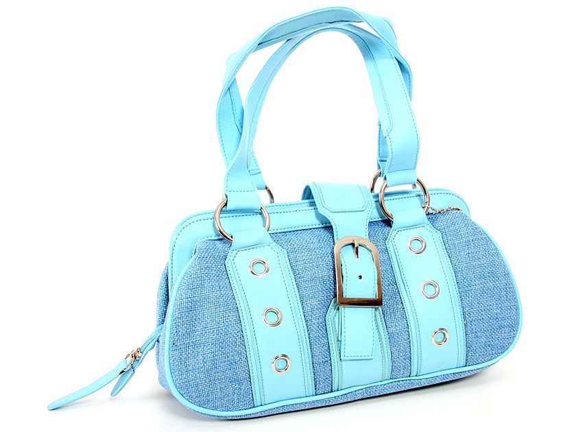 Wholesale Handbags #d-294-bl Jacquard Fashion Handbag. Top zipper closing.
